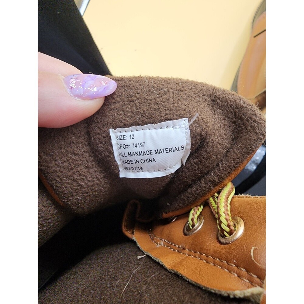 CANYON CREEK Duck Boots Women's Sz 12 Unisex Waterproof Brown Faux Leather & Fur - Picture 6 of 7